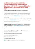Louisiana Highway&comma; Street & Bridge Construction Practice Exam 2026 &vert; 200 Questions with Verified Answers & Detailed Explanations &vert; Certification Study Guide PDF