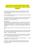 New York Insurance Exam with all Correct & 100&percnt; Verified Answers &vert;Actual Complete Update &vert;Already Graded A&plus;