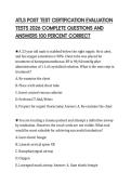 ATLS POST TEST CERTIFICATION EVALUATION&NewLine;TESTS 2026 COMPLETE QUESTIONS AND&NewLine;ANSWERS 100 PERCENT CORRECT&NewLine;