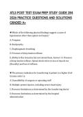 ATLS POST TEST EXAM PREP STUDY GUIDE 284&NewLine;2026 PRACTICE QUESTIONS AND SOLUTIONS&NewLine;GRADED A&plus;