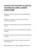 ATLS POST TEST EXAM SCRIPT 284 2026 FULL&NewLine;SOLUTIONS AND CORRECT ANSWERS&NewLine;ALREADY PASSED&NewLine;
