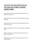 ATLS POST TEST EXAM SCRIPT 2026 FULL&NewLine;SOLUTIONS AND CORRECT ANSWERS&NewLine;ALREADY PASSED&NewLine;