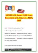 CSFSM S-56 Certification Exam 2026 &ndash; 150&plus; Practice Questions and Verified Answers &vert; Construction Site Fire Safety Manager&comma; Standpipes&comma; Hot Work&comma; FDNY Permits&comma; Fire Protection Systems & Emergency Procedures