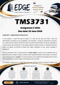 TMS3731 Assignment 2&lpar;ANSWERS&rpar; 2026 - DISTINCTION GUARANTEED