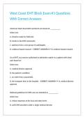 West Coast EMT Block Exam -1 Questions With Correct Answers 
