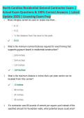 North Carolina Residential General Contractor Exam Prep 2026 &vert; Practice Questions & Verified Answers &vert; Licensing Review