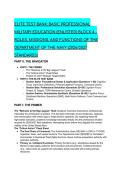 ELITE TEST BANK&colon; Basic Professional Military Education &lpar;Enlisted&rpar; Block 4 &vert; 2026&sol;2027 Standards &lpar;88 S-Tier Scenarios&rpar;
