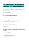 ATT COMP UPDATED TEST PAPER 2026&NewLine;QUESTIONS WITH ANSWERS GRADED A&plus;