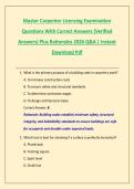 Master Carpenter Licensing Examination &NewLine;Questions With Correct Answers &lpar;Verified &NewLine;Answers&rpar; Plus Rationales 2026 Q&A &vert; Instant &NewLine;Download Pdf 