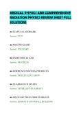 MEDICAL PHYSICS ABR COMPREHENSIVE&NewLine;RADIATION PHYSICS REVIEW SHEET FULL&NewLine;SOLUTIONS&NewLine;