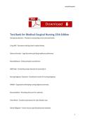 Brunner & Suddarth Med-Surg Nursing 15th Ed Test Bank &lpar;1&comma;340&plus; Q&A&rpar;
