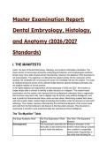 S-Tier Master Examination Report&colon; Dental Embryology&comma; Histology & Anatomy &lpar;2026&sol;2027 Standards&rpar;