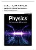 Solutions Manual &mdash; Physics for Scientists & Engineers&comma; 11th Edition &lpar;Serway & Jewett&comma; 2025&rpar;&comma; Chapters 1-44 &vert; All Chapters Covered