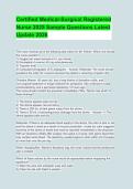Certified Medical-Surgical Registered&NewLine;Nurse 2025 Sample Questions Latest&NewLine;Update 2026