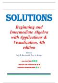 Solution Manual for Beginning and Intermediate Algebra with Applications & Visualization 4th Edition by Gary Rockswold&comma; All Chapters 1-14&NewLine;&NewLine;