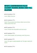 MPOETC COMPREHENSIVE POLICE&NewLine;ACADEMY TRAINING REVIEW SHEET FULL&NewLine;SOLUTIONS