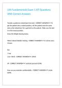 LVN Fundamentals Exam 1 ATI Questions With Correct Answers