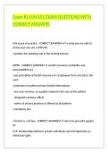 Exam -1 LVN 101 EXAM QUESTIONS WITH CORRECT ANSWERS 