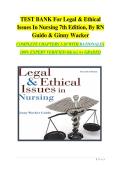 Test Bank &mdash; Legal and Ethical Issues in Nursing&comma; 7th Edition &mdash; Ginny Wacker Guido