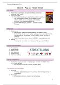 Samenvatting l Storytelling &vert; Thomas More &vert; 2025&sol;26