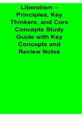 Liberalism Principles Key Thinkers and Core Concepts Study Guide with Key Concepts and Review 2025&sol; 2026 Comprehensive Politics Guide