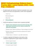 NR 507 Pathophysiology Midterm Exam Prep 2026 &vert; Practice Questions & Verified Answers &vert; Graduate Nursing Review