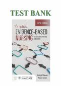Test bank for Brown's Evidence-Based Nursing&colon; The Research-Practice Connection 5th Edition&NewLine;by Emily W&period; Nowak &lpar;Author&rpar;&comma; Renee Colsch &lpar;Author&rpar; all pagescovered fully with questions and answers graded A&plus;