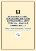 AP CALCULUS BC CHAPTER 4 &vert; COMPLETE STUDY GUIDE&comma; PRACTICE QUESTIONS&comma; FORMULAS & EXAM REVIEW 2026