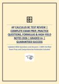 AP CALCULUS BC TEST REVIEW &vert; COMPLETE PRACTICE QUESTIONS&comma; FORMULAS&comma; HIGH-YIELD NOTES & EXAM PREP 2026