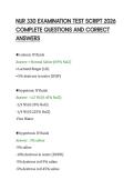 NUR 330 EXAMINATION TEST SCRIPT 2026&NewLine;COMPLETE QUESTIONS AND CORRECT&NewLine;ANSWERS