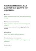 NUR 330 EXAMPREP CERTIFICATION&NewLine;EVALUATION EXAM QUESTIONS AND&NewLine;ANSWERS 2026&NewLine;