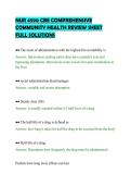 NUR 4590 CBE COMPREHENSIVE&NewLine;COMMUNITY HEALTH REVIEW SHEET&NewLine;FULL SOLUTIONS&NewLine;