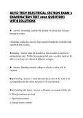 AUTO TECH ELECTRICAL SECTION EXAM 3&NewLine;EXAMINATION TEST 2026 QUESTIONS&NewLine;WITH SOLUTIONS