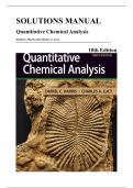 Solutions Manual &mdash; Quantitative Chemical Analysis&comma; 10th Edition &lpar;Harris & Lucy&comma; 2019&rpar;&comma; Chapters 1-28 &vert; All Chapters Covered