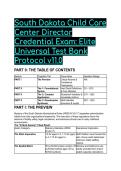 2026&sol;2027 South Dakota Child Care Center Director Credential Exam&colon; Elite 20&plus; Question Test Bank &lpar;ARSD 67&colon;42&colon;17&rpar;
