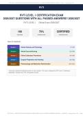RVTI Level 1 Certification Exam Actual Exam 2026&sol;2027 &ndash; 100&percnt; Verified &vert; Detailed Rationales &ndash; Pass Guaranteed &ndash; A&plus; Graded 