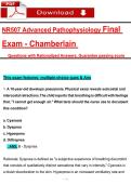 NR507 Advanced Pathophysiology Final &NewLine;Exam - Chamberlain  &NewLine;Questions with Rationalized Answers&comma; Guarantee passing score 