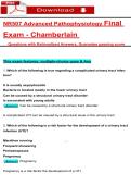 NR507 Advanced Pathophysiology Final &NewLine;Exam - Chamberlain  &NewLine;Questions with Rationalized Answers&comma; Guarantee passing score 