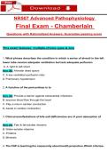 NR507 Advanced Pathophysiology  &NewLine;Final Exam - Chamberlain  &NewLine;Questions with Rationalized Answers&comma; Guarantee passing score