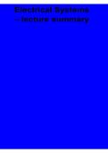 Electrical Systems Lecture Summary 2025&sol; 2026 Comprehensive Technical Study Guide