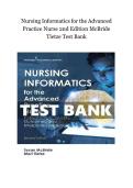 Nursing Informatics for the Advanced Practice Nurse 2nd Edition &ndash; Exam Questions&comma; Study Guide & Practice Tests with Verified Answers 2026