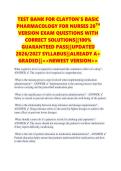 TEST BANK FOR CLAYTON&rsquo;S BASIC &NewLine;PHARMACOLOGY FOR NURSES 20TH &NewLine;VERSION EXAM QUESTIONS WITH &NewLine;CORRECT SOLUTIONS&vert;&vert;100&percnt; &NewLine;GUARANTEED PASS&vert;&vert;UPDATED &NewLine;2026&sol;2027 SYLLABUS&vert;&vert;ALREADY A&plus; &NewLine;GRADED&vert;&vert;<<NEWEST VERSION>> &NewLine;