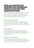 NURS 1400 UPDATED EXAM&NewLine;QUESTIONS AND ANSWERS 2026&NewLine;COMPLETE EXAM PREP WITH&NewLine;VERIFIED SOLUTIONS