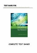 Test bank for Federal Tax Research 11th Edition&NewLine;by Roby Sawyers &lpar;Author&rpar;&comma; Steven Gill &lpar;Author&rpar; all pages fully covered with test questions and answers graded A&plus;