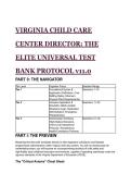 2026&sol;2027 Virginia Child Care Director&colon; The Elite Universal Test Bank Protocol &lpar;20&plus;Question Mastery&rpar;