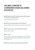 AVID MEDIA COMPOSER 101&NewLine;COMPREHENSIVE REVIEW 2026 VERIFIED&NewLine;SOLUTION SET&NewLine;