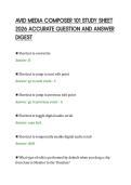 AVID MEDIA COMPOSER 101 STUDY SHEET&NewLine;2026 ACCURATE QUESTION AND ANSWER&NewLine;DIGEST&NewLine;