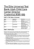 2026&sol;2027 Utah Child Care Director Credential &lpar;R381-100&rpar; Elite Test Bank&colon; 40&plus; Exam-Ready Questions & Mentorship