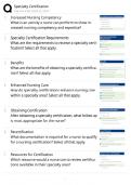 Specialty Certification &sol; score 100&percnt; &sol; 2025 update &sol; nursing specialty exam prep study guide