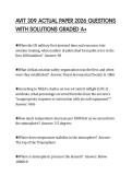 AVIT 309 ACTUAL PAPER 2026 QUESTIONS&NewLine;WITH SOLUTIONS GRADED A&plus;